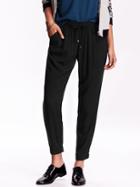 Old Navy Womens Mid Rise Pleated Soft Pants Size L Tall - Blackjack