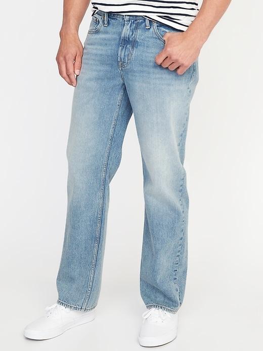 Old Navy Mens Rigid Loose Jeans For Men Light Wash Size 30w