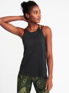 Old Navy Womens Relaxed High-neck Performance Swing Tank For Women Black Size L