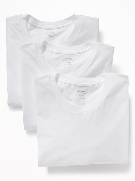 Old Navy Mens Crew-neck Tee 3-pack For Men Bright White Size Xl