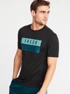 Old Navy Mens Go-dry Graphic Performance Tee For Men Black Size M