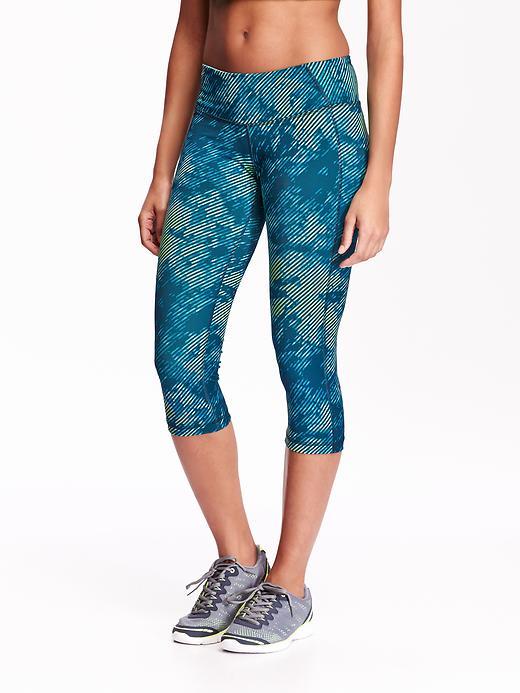 Old Navy Womens Go Dry Compression Capris 20&quot; Size L Tall - Teal