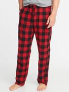 Old Navy Mens Patterned Flannel Sleep Pants For Men Red Buffalo Plaid Size M