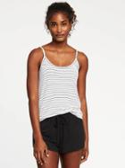 Old Navy Jersey Knit Curved Hem Sleep Cami For Women - White Stripe