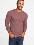 Old Navy Mens Soft-washed Thermal Crew-neck Tee For Men Red Wine Vinegar Size Xs