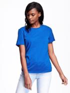 Old Navy Relaxed Crew Neck Tee For Women - Bluest Eye