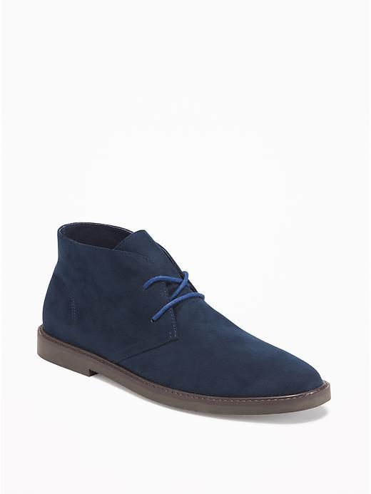 Old Navy Sueded Mid Top Sneakers For Men - Ink Blue