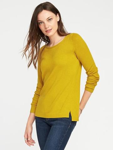 Old Navy Classic Crew Neck Sweater For Women - Candied Lemons