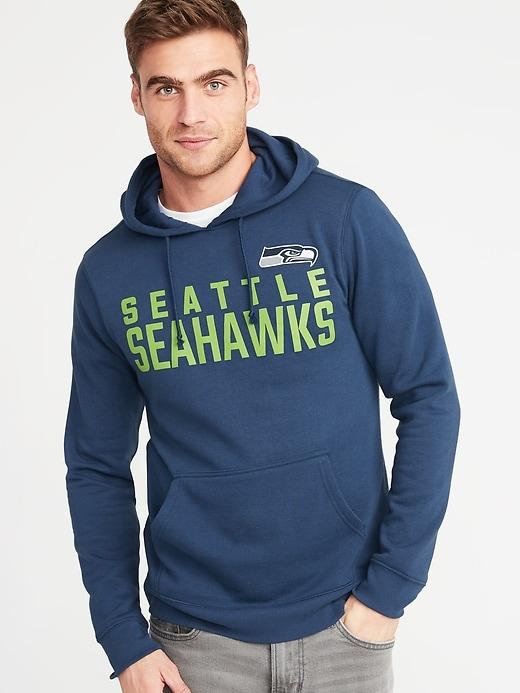 Old Navy Mens Nfl Team Football Graphic Pullover Hoodie For Men Seattle Seahawks Size S