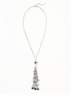 Old Navy Beaded Tassel Chain Necklace For Women - Navy Blue