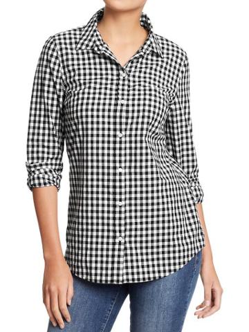 Old Navy Womens Lightweight Patterned Shirts