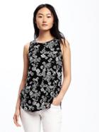 Old Navy High Neck Tank For Women - O.n. New Black Floral