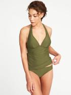 Old Navy Womens Wrap-halter Tankini Top For Women Hunter Pines Size S