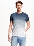 Old Navy Ombre Tie Dye Crew Neck Tee For Men - Grayscale