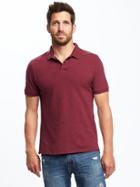 Old Navy Mens Built-in Flex Pro Polo For Men Maroon Red Size M