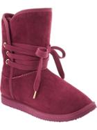 Old Navy Sueded Lace Up Boots Size 10 - Wine Purple