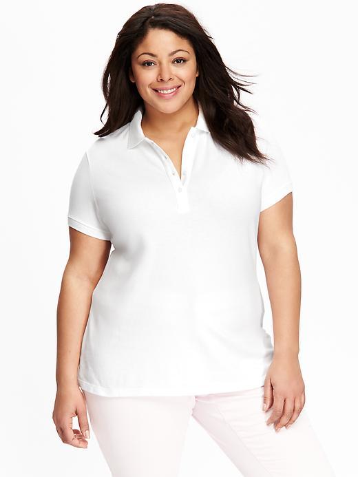 Old Navy Womens Plus Pique Polos Size 1x Plus - Bright White