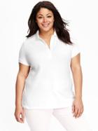 Old Navy Womens Plus Pique Polos Size 1x Plus - Bright White