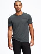 Old Navy Go Dry Crew Neck Pocket Tee For Men - Midnight Oil