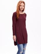 Old Navy Boatneck Tunic Tee - Red Wine Vinegar