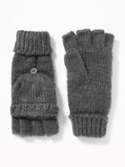 Old Navy Womens Convertible Flip-top Gloves For Women Charcoal Size One Size
