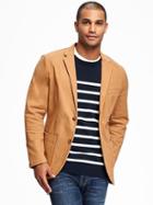 Old Navy Brushed Twill Blazer For Men - Camel