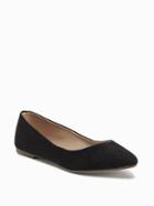 Old Navy Sueded Pointy Ballet Flats For Women - Black