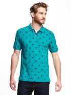 Old Navy Built In Flex Pro Polo For Men - Palm Tree