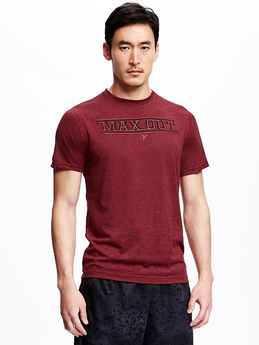 Old Navy Go Dry Performance Graphic Tee For Men - Dark Red