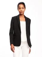 Old Navy Womens Classic Ponte-knit Blazer For Women Black Size Xl