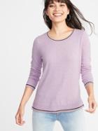 Old Navy Womens Crew-neck Sweater For Women Lilac Heather Size M