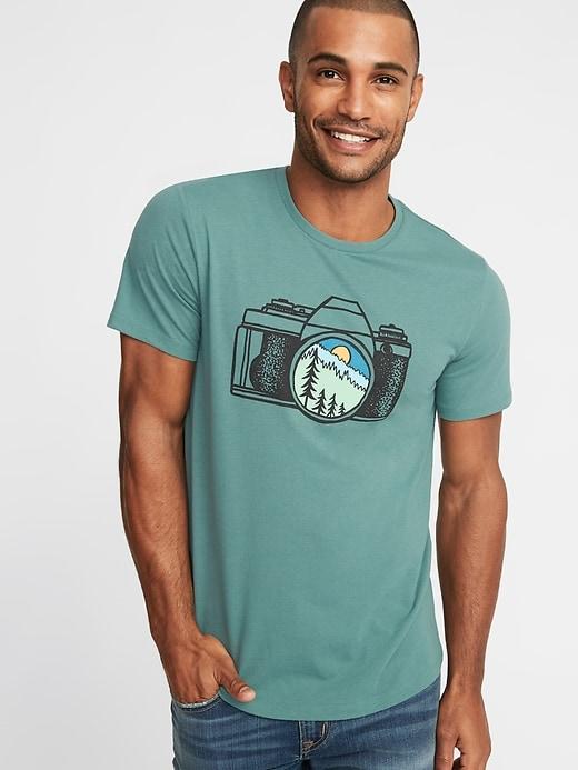 Old Navy Mens Graphic Soft-washed Tee For Men Sage Advice Size L