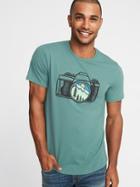 Old Navy Mens Graphic Soft-washed Tee For Men Sage Advice Size L