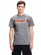 Old Navy Go Dry Cool Graphic Tee For Men - Heather Gray