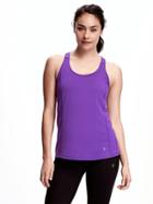 Old Navy Go Dry Run Tank For Women - Polly Ester Purple