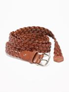 Braided Faux-leather Belt For Women