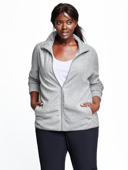 Old Navy Womens Plus Performance Fleece Jacket - Heather Grey