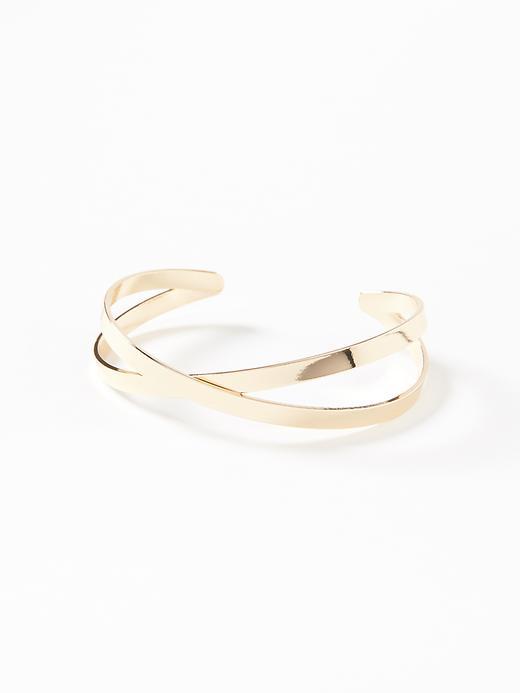Old Navy Cross Over Cuff For Women - Gold