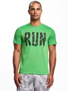 Old Navy Go Dry Graphic Performance Tee For Men - Green Menace