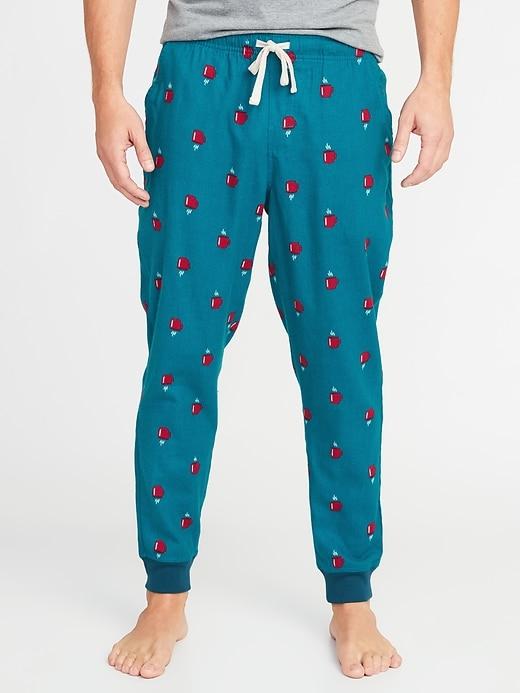 Printed Flannel Joggers For Men