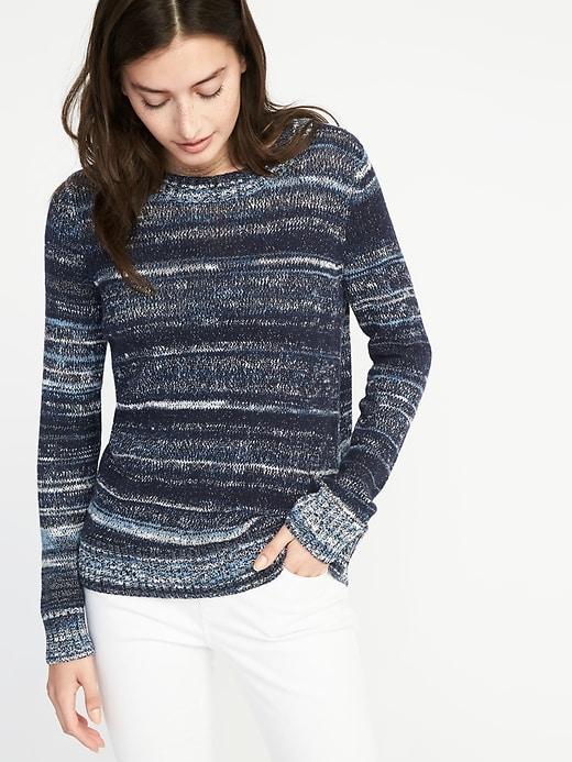 Old Navy Womens Space-dye Crew-neck Sweater For Women Cool Space Dye Size M