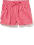 Old Navy Shirred Waistband Jersey Shorts - Coral Sizzle