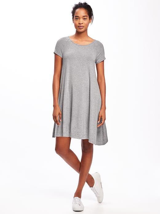 Old Navy Womens Jersey Swing Dress For Women Heather Gray Size Xs