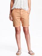 Old Navy Womens Cuffed Bermuda Shorts 6 1/2&quot; Size 0 - To Peach Their Own