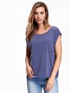 Old Navy Sueded Cocoon Tee For Women - Bluesday