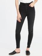 Old Navy Womens High-rise Secret-slim Rockstar Ankle Jeans For Women Faded Black Size 0