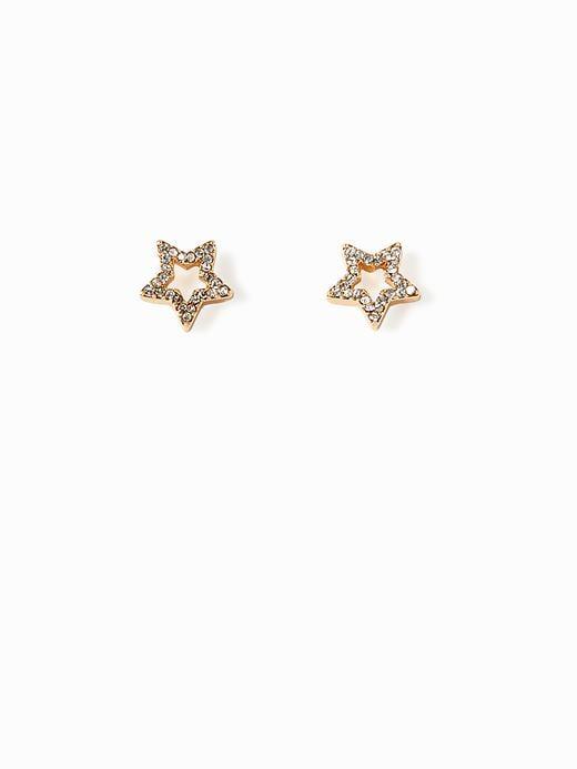 Old Navy Pav Star Studs For Women - Gold