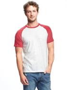 Old Navy Raglan Sleeve Baseball Tee For Men - Reddy Steady