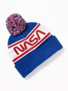 Old Navy Mens Nasa Sweater-knit Beanie For Men Cobalt Size One Size