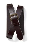 Old Navy Double Prong Leather Belt For Men - Dark Brown